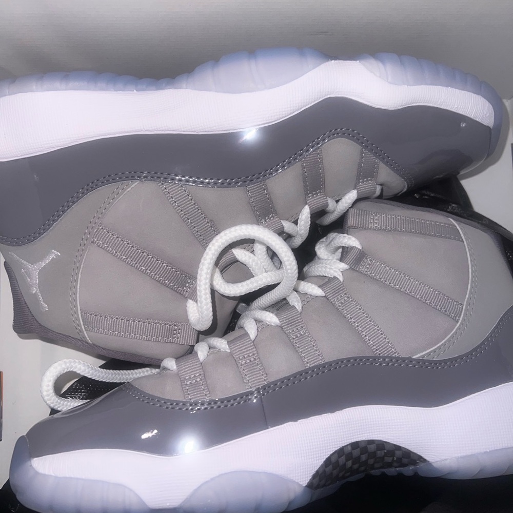 Jordan Gray and White 11 Retro Sneakers
